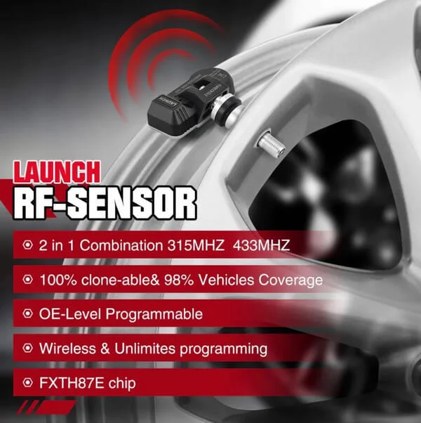 Датчик давления в шинах TPMS LAUNCH LTR-01 работа сенсора