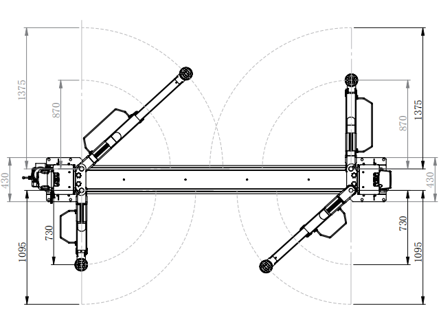 2-х стоечный подъемник PL-4.5 PRO (380V)