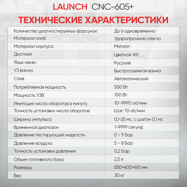 Установка тестирования и очистки форсунок CNC605+ 