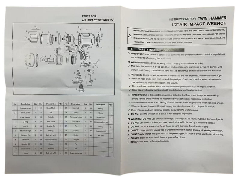 RT-5286K 1/2" воздушный композитный гайковерт