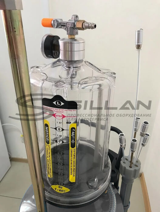 Установка сбора и замены масла с предкамерой (1шт/2 места) НС-2097 80л Grey Установка сбора и замены масла с предкамерой (1шт/2 места) НС-2097 80л Grey