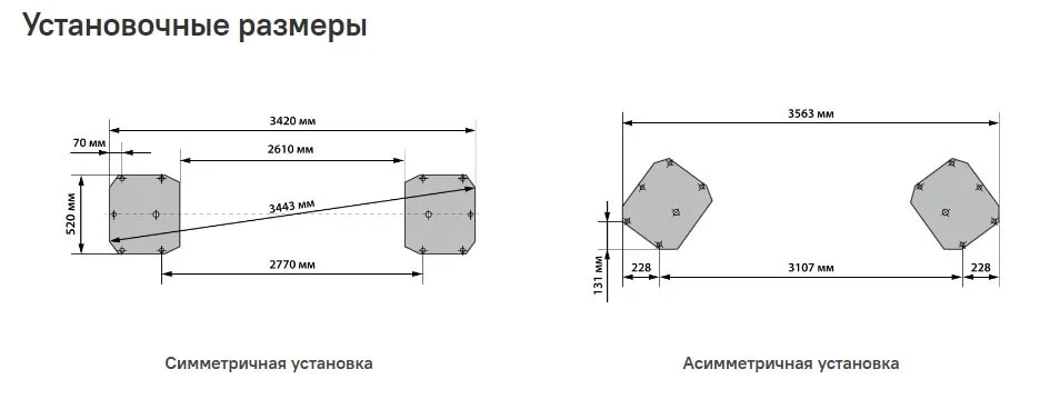 2-х постовой подъемник TLT240SCA-380V (ЕВРОПА) КОМПЛЕКТ
