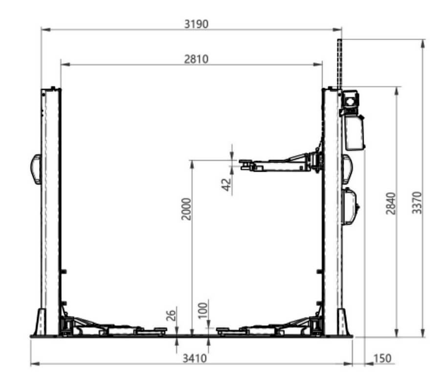 Подъемник 3,5т, ALPHA 35 схема 4