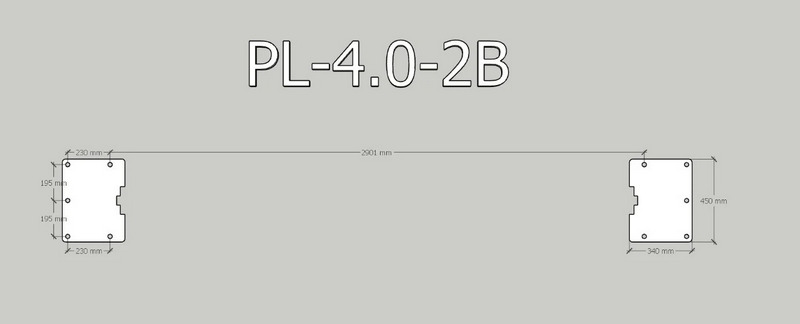 PL-4.0-2B (220V) с адаптерами, КОМПЛЕКТ Grey схема 5