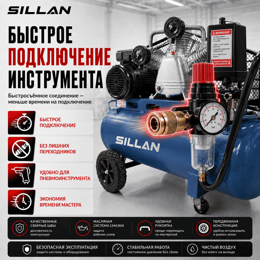 Компрессор воздушный 3065-100 220V/4.0HP