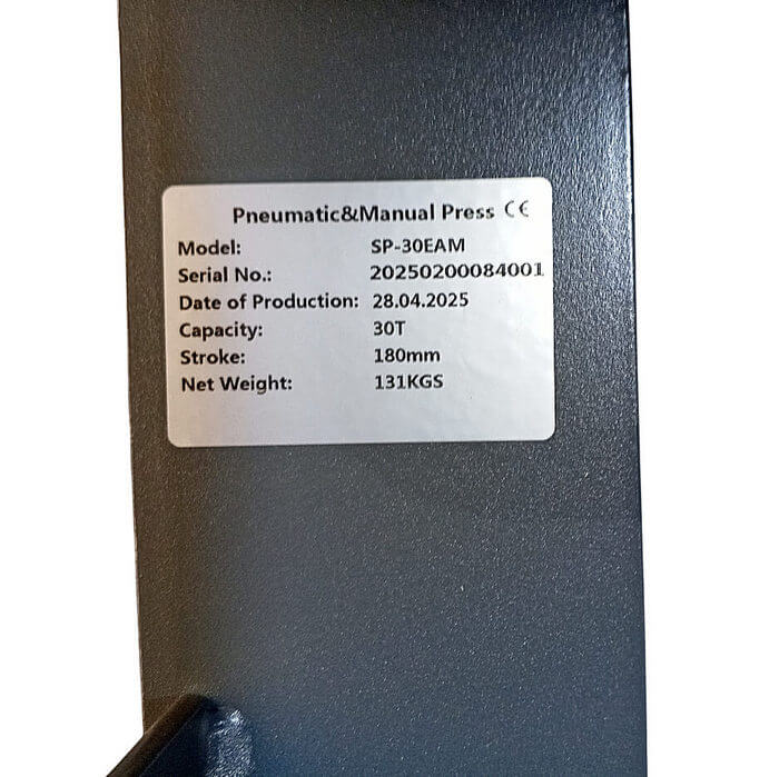 Пресс SP-30EAM маркировка