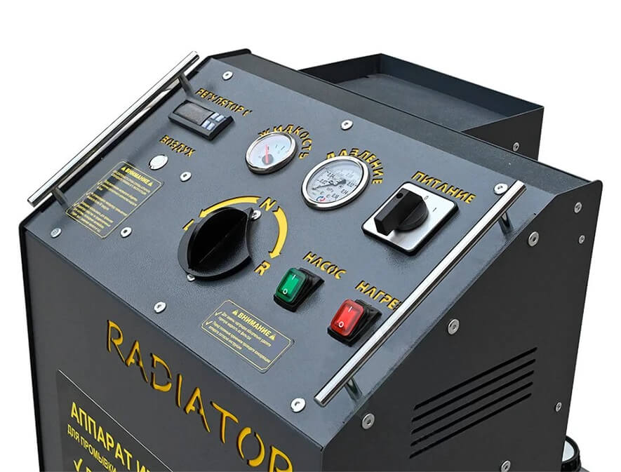 Установка для промывки системы охлаждения Radiator 5.0 панель управления