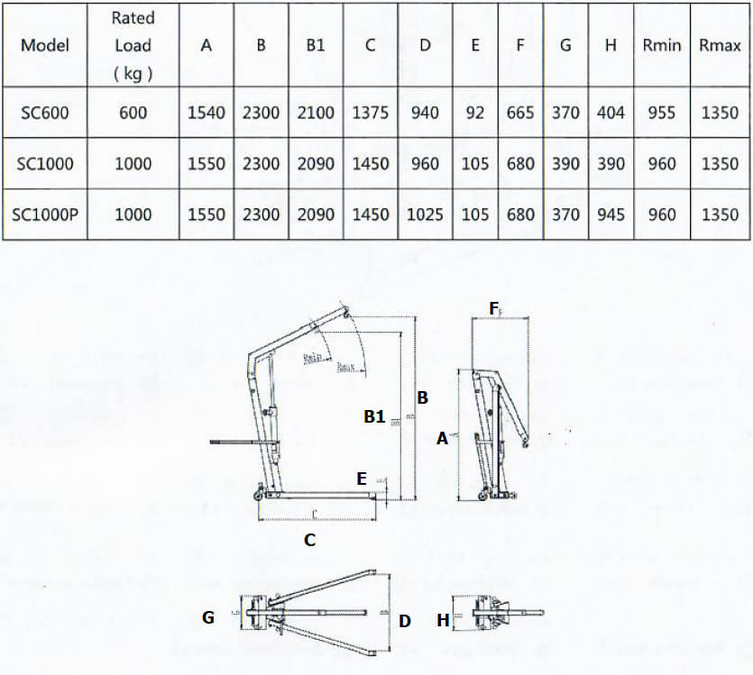 Кран для двигателя SC1000 технические характеристики