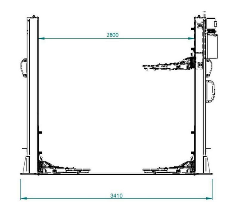 Подъемник двухстоечный электрогидравлический 4т, ALPHA 40E