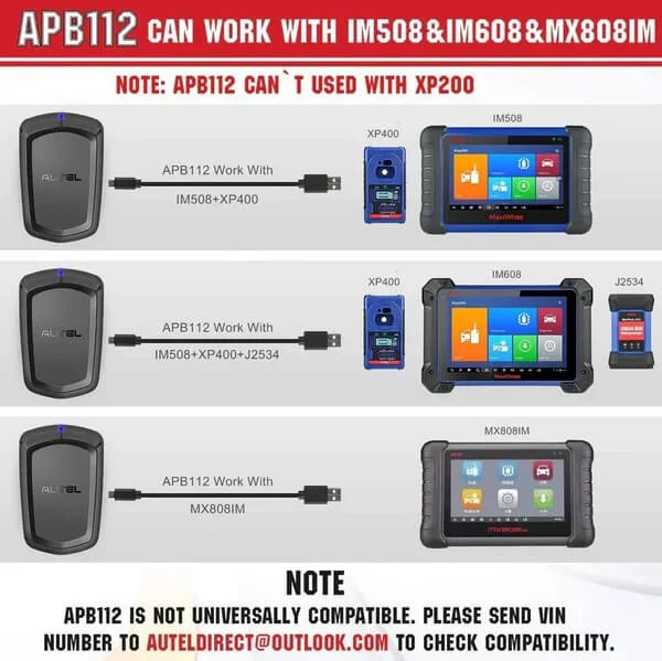 Эмулятор ключей Autel APB112 для IM608, IM508 адаптация