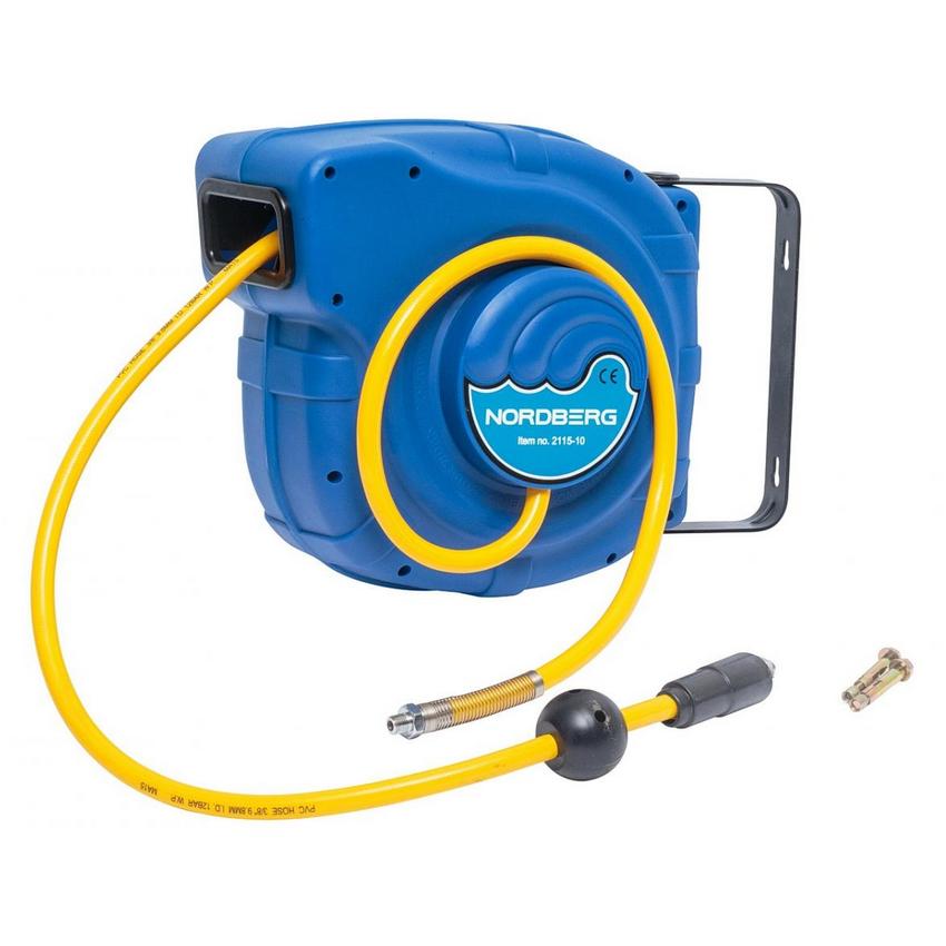 Шланг воздушный на катушке PVC Ø10x16мм (14+1 м) NORDBERG