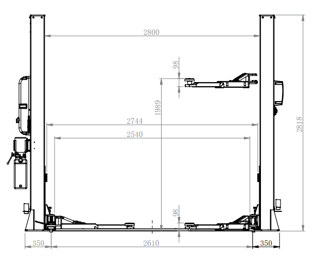 2-х стоечный подъемник PL-4.5 PRO (380V)