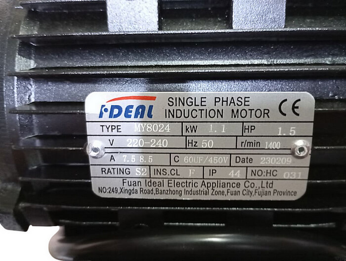 Электродвигатель к шиномонтажным станкам Sillan Premium 220V,50hz,1.1kw 80 ось маркировка