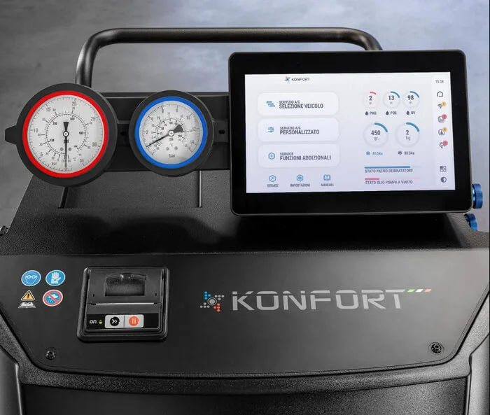 Установка для заправки автокондиционеров TEXA KONFORT 760 BUS TOUCH FOR R134a, Уценка, код: 260825-1001