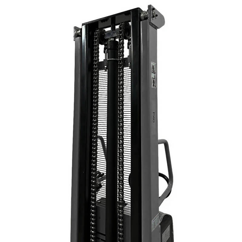 Штабелер гидравлический с электроподъемом РИО 1500кг вид сзади