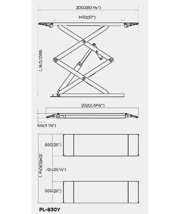 Ножничный подъемник PL-B30Y (220V)
