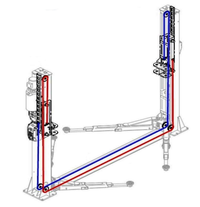 Подъемник двухстоечный электрогидравлический 4т, ALPHA 40E