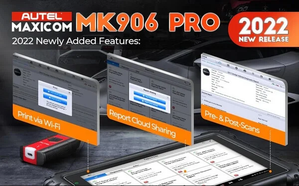 Диагностический сканер Autel MaxiCOM MK906 Pro максимальные возможности