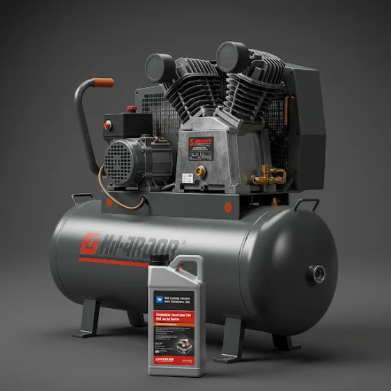 Компрессор и бутылка масла для замены фото Компрессор и бутылка масла для замены