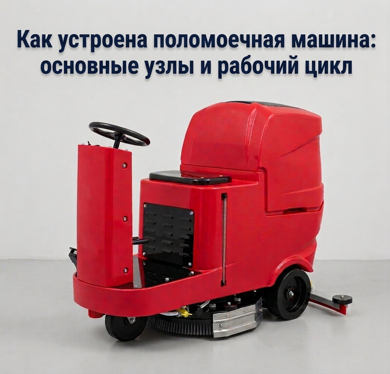 Как работает поломоечная машина, вид основных узлов