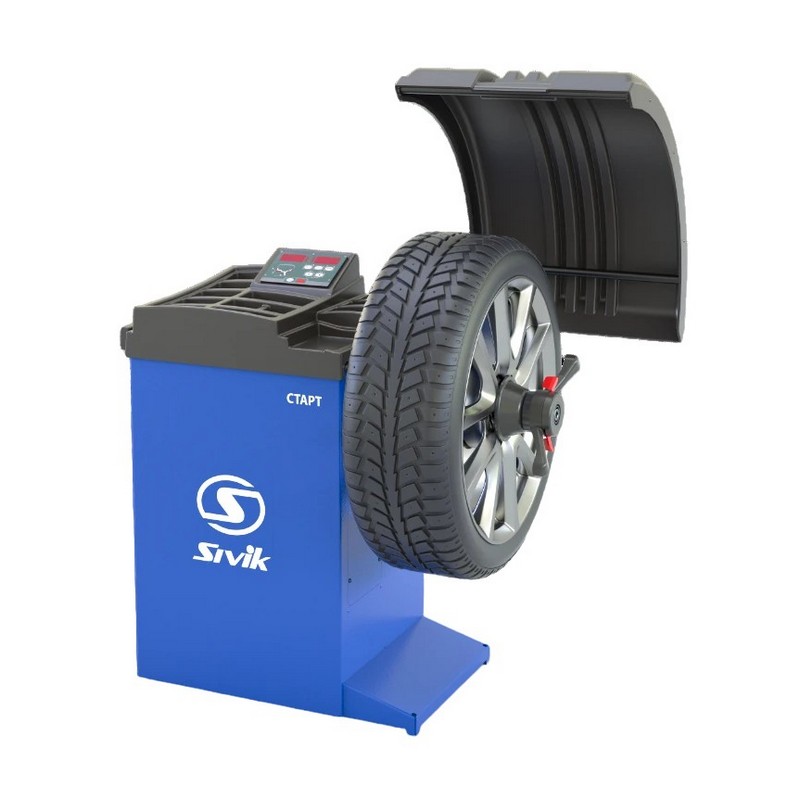 Станок для балансировки колес автомототранспортных средств СБМК-60 Э (РФ, Синий), Уценка, код: 220425-0001