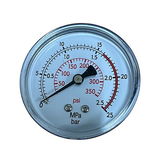 4141402500  Манометр D.63мм, 1/4" BSP 0-25 bar, red mark 16bar