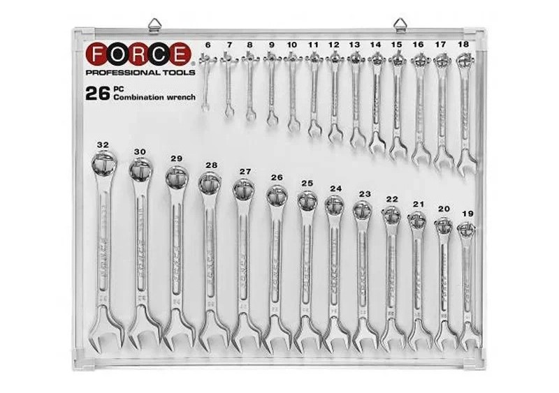 Набор рожково-накидных ключей Force 5261