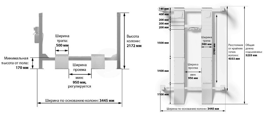 Габаритные размеры Launch TLT-440W
