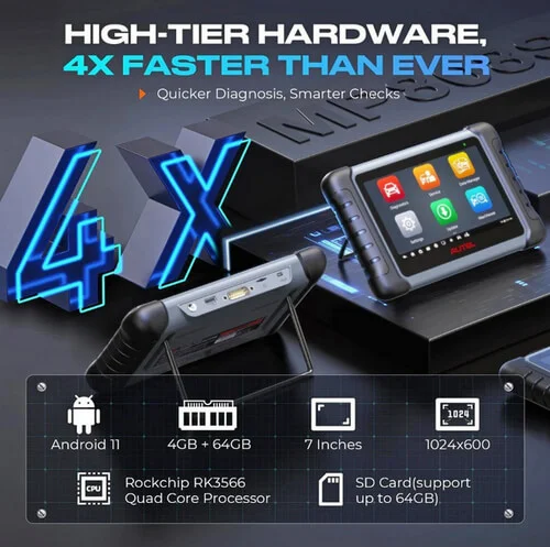 Autel MaxiPRO MP808S  в 4 раза быстрее аналогов