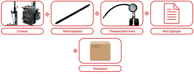 Комплектация шиномонтажного станка PL-1201