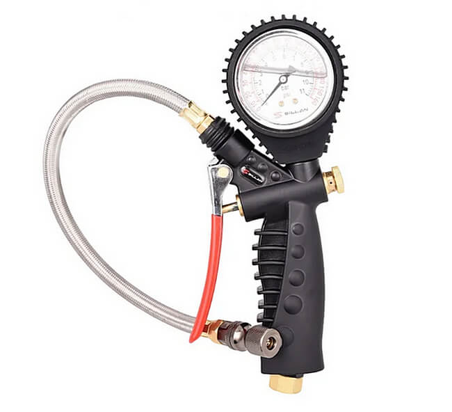 Пистолет для подкачки шин с жидким манометром TurboTire L01 Sillan внешний вид