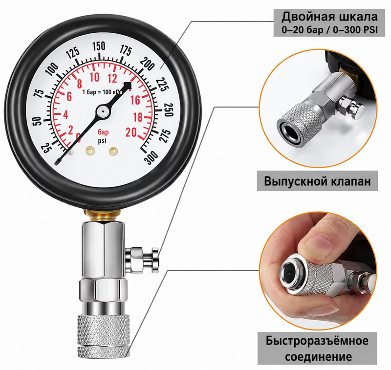 Набор для измерения давления топлива A1000