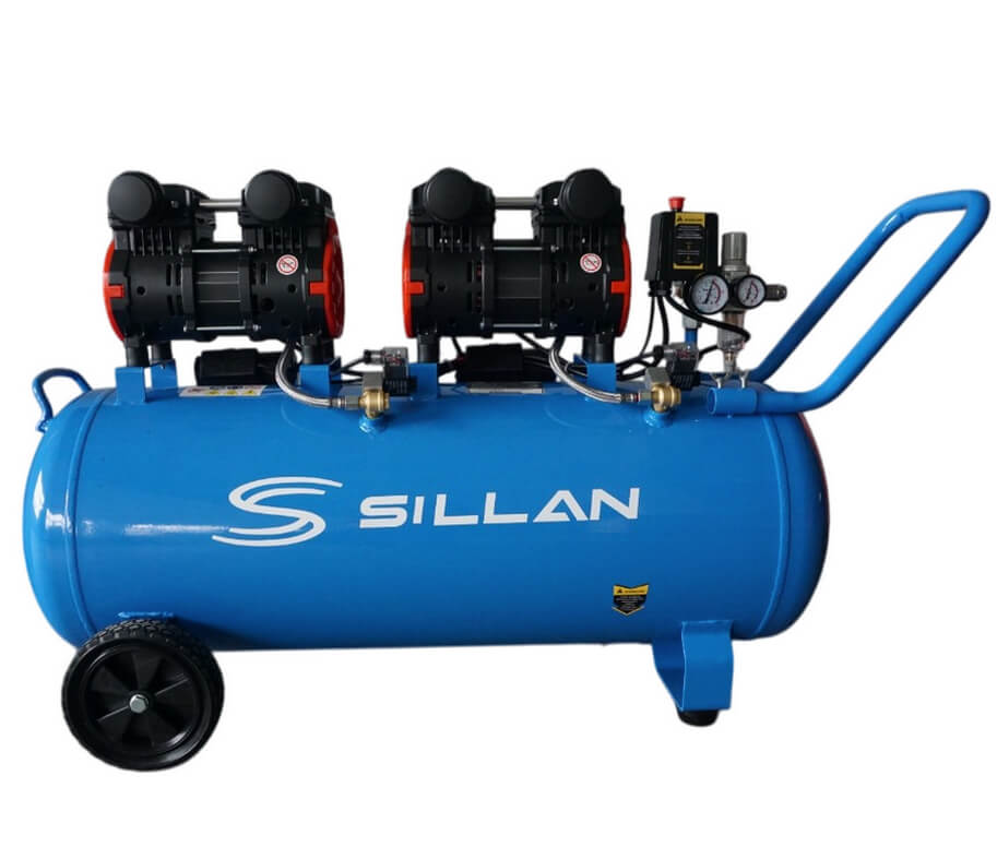 Компрессор воздушный Sillan (HM1.1JW*2/100L б/м) Компрессор воздушный Sillan (HM1.1JW*2/100L б/м)