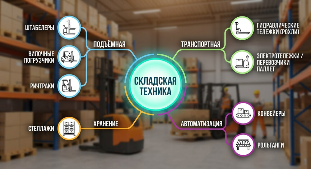 Схема классификации видов складской техники